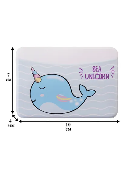 Чехол для карточек горизонтальный Sea unicorn (нарвал) (ДКГ2019-30) - фото 2