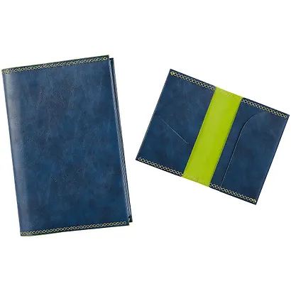 Ежедневник недат. А5 160л "Баффало" темно-синий + обложка для паспорта, мягкий переплет, съемная обл, тонир.блок, ляссе - фото 4