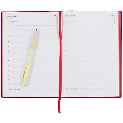 Ежедневник недатированный "Шеврет экстра", А5, 120 листов, красный - фото 3