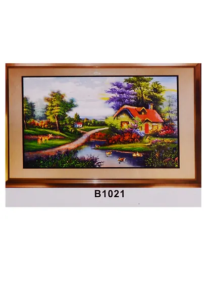 Алмазная мозаика (класс.) 30*40см., 32цв. Утро в деревне (B1021) - фото 2