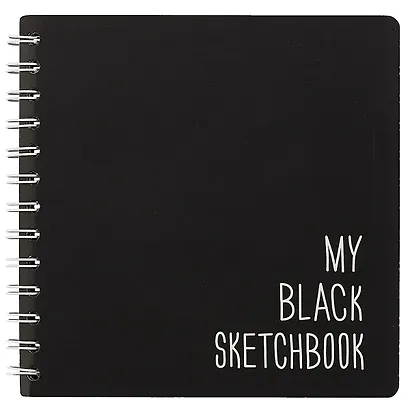 Скетчбук «My black sketchbook», 17.3 х 17.3 см, 100 листов - фото 1