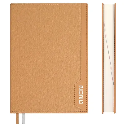 Еженедельник датированный 2026 год, А5, 176 листов "Джут", бежевый - фото 2