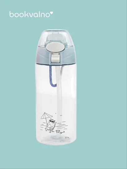 Бутылка Кот в очках (пластик) (500 мл), Bookvalno - фото 2