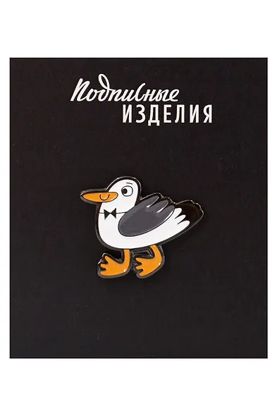 Значок эмалированный Чайка идет (Санкт-Петербург) (1211593) - фото 1