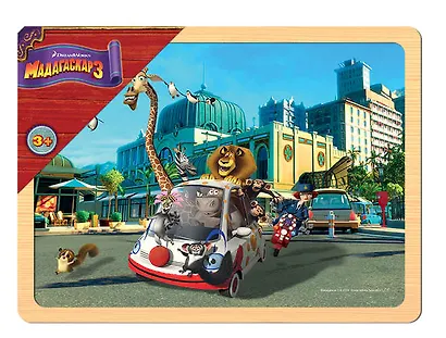Игра из дерева Step puzzle Мадагаскар 3 27,5х19,5см 89148 - фото 1