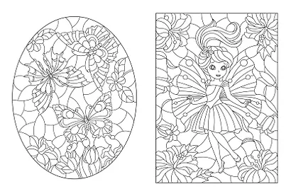 Волшебный мир. Раскрась витражи - фото 4