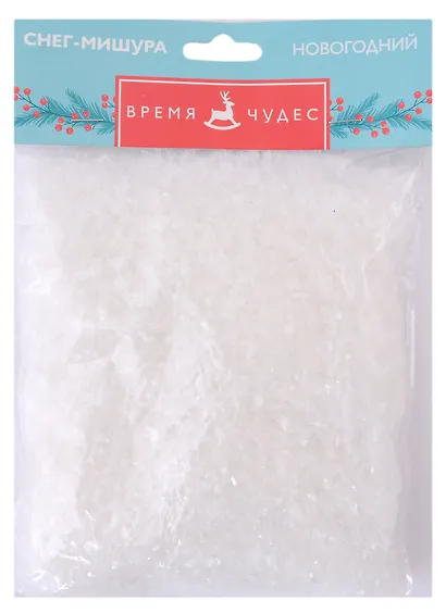 Новогодний Снег для декора (белый) (полипропилен) (80 гр) - фото 1