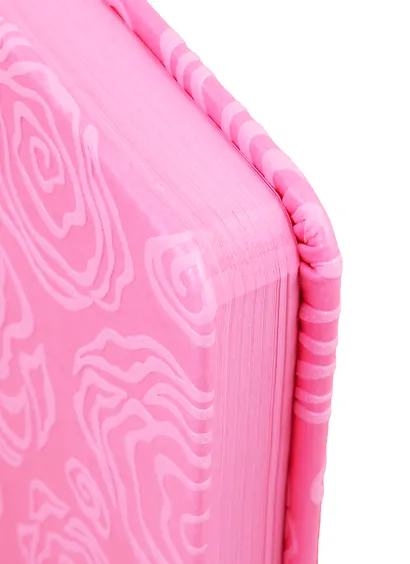 Ежедневник недат. А6 120л Шиммер розовый, кожзам, тв. переплет, блинт.тиснение, тонир.блок, ляссе - фото 5