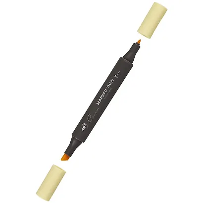 Маркер художественный "Сонет" лимонный, двухсторон., тонк. и широк.долото, Сонет - фото 2