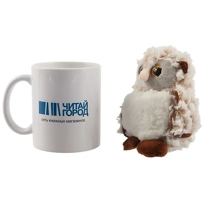 Мягкая игрушка Сова пушистая с блестящими глазками 12-01570-maotouying - фото 3