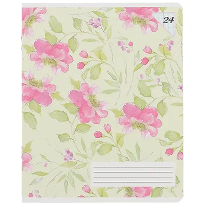 Тетрадь в клетку Academy Style, Flowers pattern, 24 листа, в ассортименте - фото 4