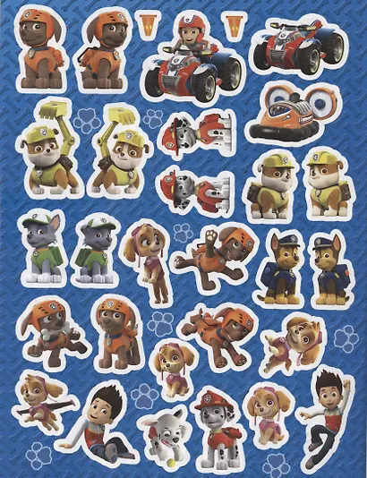 Развивающая книжка с многоразовыми наклейками и постером № МНП 2005 "Щенячий патруль" - фото 5