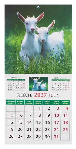 Календарь 2027г 160*170 «Год козы и овцы»настенный, на скрепке - фото 5