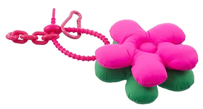 Брелок-обвес на сумку «Цветочек Фуксия/Зеленый», текстиль - фото 3