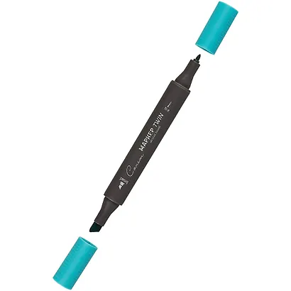 Маркер художественный "Сонет" зелено-синий, двухсторон., тонк. и широк.долото, Сонет - фото 2