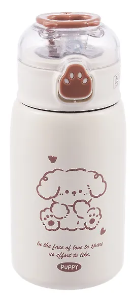 Термобутылка Kawaii Собачка (пластик/металл) (400мл) (12-7598-202510-STB-19) - фото 2