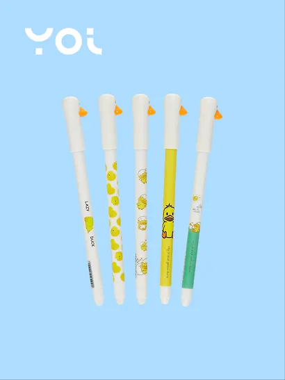 Ручка гелевая Yoi, "Гусь", пиши-стирай синяя - фото 3