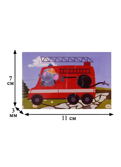 Пазлы магнитные мал. Транспорт, 4 детали, микс из 8 видов - фото 3
