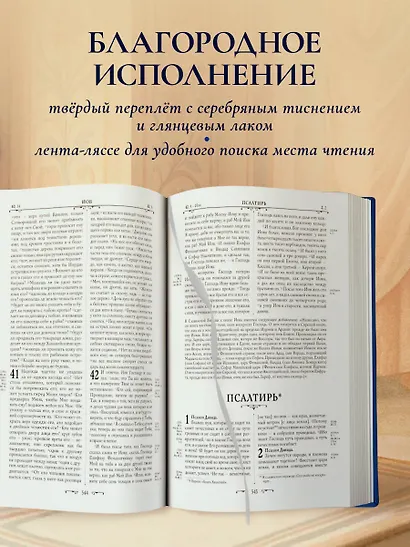 Библия. Книги Священного Писания Ветхого и Нового Завета. РПЦ. Полное издание с неканоническими книгами. (Синяя) - фото 5