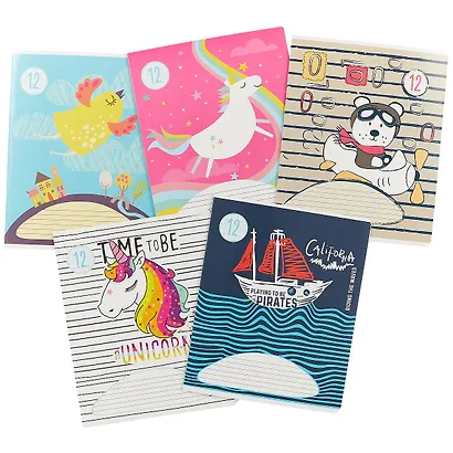 Тетрадь в клетку Academy Style, "Детские рисунки", 12 листов, в ассортименте - фото 3