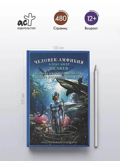 Человек-амфибия. Голова профессора Доуэля. Остров погибших кораблей - фото 4