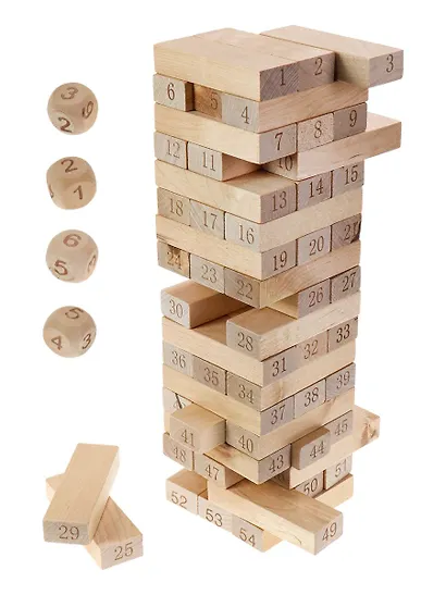 Деревянная игрушка. Игра "Башня. Высотка maxi" 28 см.,54 блока - фото 2