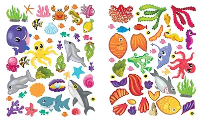 Море. Многоразовые наклейки. Конструктор - фото 4