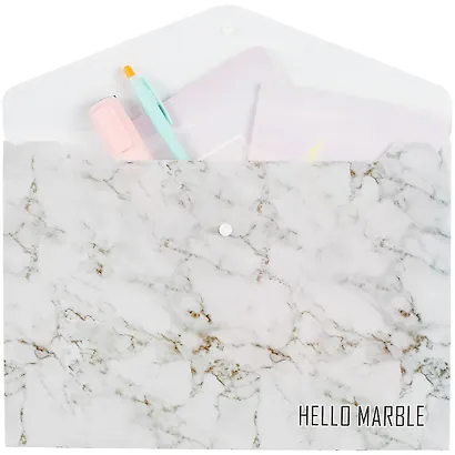 Папка-конверт А4 на кнопке "Hello Marble" - фото 2