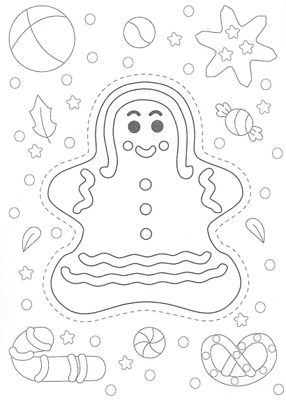 Пряничные человечки. Раскраска - фото 2