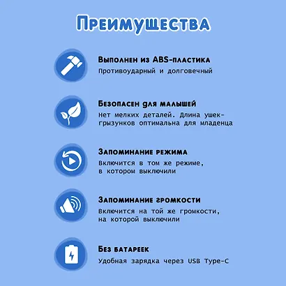 Зайчик Няня «Грызушка». Музыкальная интерактивная игрушка. Синий. 8 режимов, 7 функций - фото 14