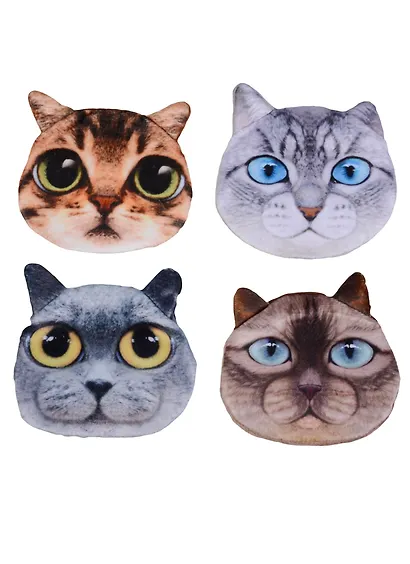Косметичка-кошелек Мордочка котика (12см) (текстиль) - фото 5
