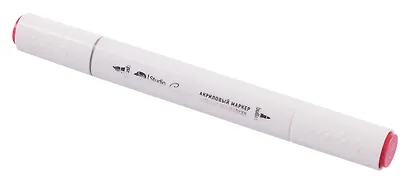 Маркер акриловый "Сонет" красный тёмный, двусторонний, перо кисть/пуля - фото 3