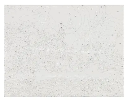 Холст с красками по номерам "Северное сияние", 17 х 22 см - фото 4