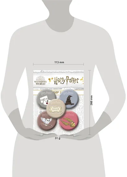 Набор значков Гарри Поттер, 5 штук - фото 3