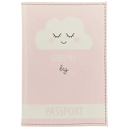Обложка для паспорта Dream big (Облачко) (кожа) (ПВХ бокс) (ОК2018-17) - фото 1