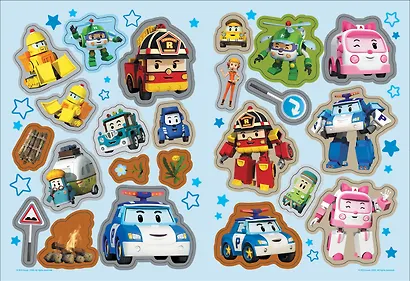 Робокар Поли. Многоразовые наклейки - фото 2