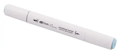 Маркер акриловый "Сонет" небесно-голубой, двусторонний, перо кисть/пуля - фото 3