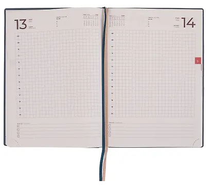 Ежедневник дат. 2026г. А5+ 176л "Шеврет" черный, кожзам, интегр. переплет, тисн. фольгой, внутренний блок в клетку, карман, офсет, закругл.углы, справ.мат-лы, 2 ляссе, инд.уп - фото 4