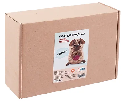 Набор для рукоделия. Вязание амигуруми своими руками Мопсик - фото 1