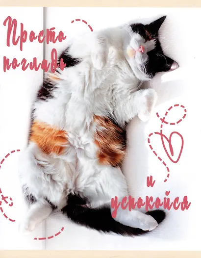 Тетрадь в клетку Listoff, "Погладь котика", 48 листов, в ассортименте - фото 1