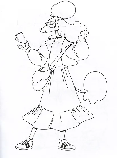 Модные животные. На каникулах. Раскраска - фото 4