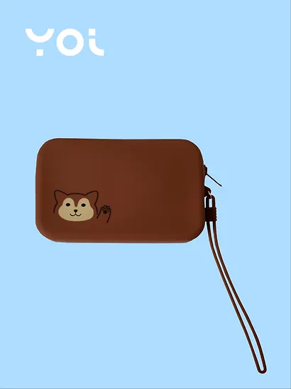 Пенал-косметичка для мелочей 15*9,5см "Animals" силикон, ассорти - фото 3