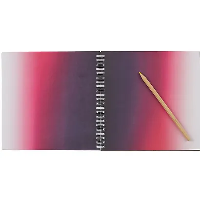 Скетчбук 196*196 45л "Градиент. Девочка на качелях" дизайнерск.блок, 100г/м2, мат.ламинация, выборочный УФ-лак - фото 2