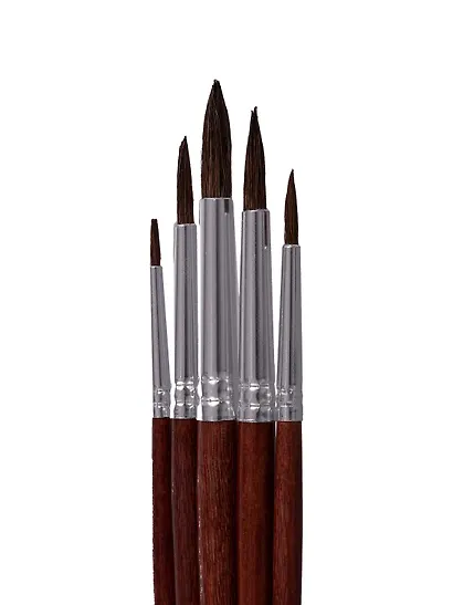 Набор художественных кистей  Art idea, круглые, белка, 5 штук - фото 7