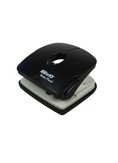 Дырокол 25 листов пластик, с линейкой - фото 1