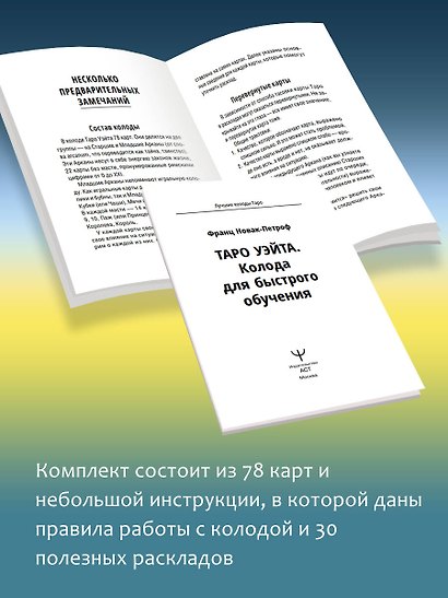 Таро Уэйта. Колода для быстрого обучения. 78 карт с подписанными символами на каждой карте. Руководство с правилами гадания... - фото 8