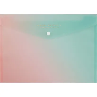 Папка-конверт А4 на кнопке "Aurora Borealis", ассорти - фото 3