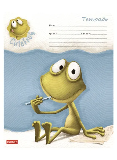 Тетрадь в клетку Hatber, "Лягушонок Ден", 12 листов, в ассортименте - фото 5