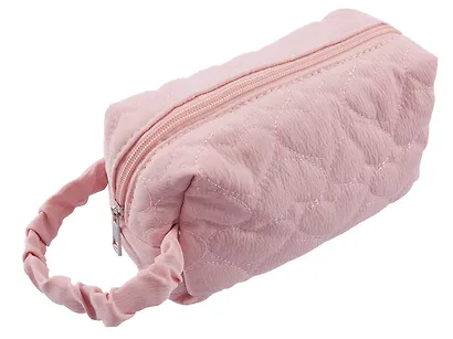 Косметичка стеганная Сердечки (розовая) (текстиль) (20х9) - фото 7