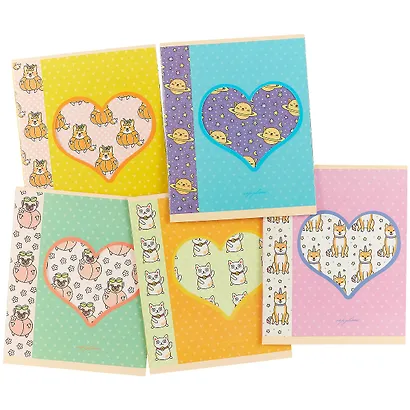 Тетрадь в клетку Unnika, "Сердца везде", 48 листов, в ассортименте - фото 7